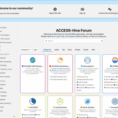 ACCESS-Hive Forum screenshot